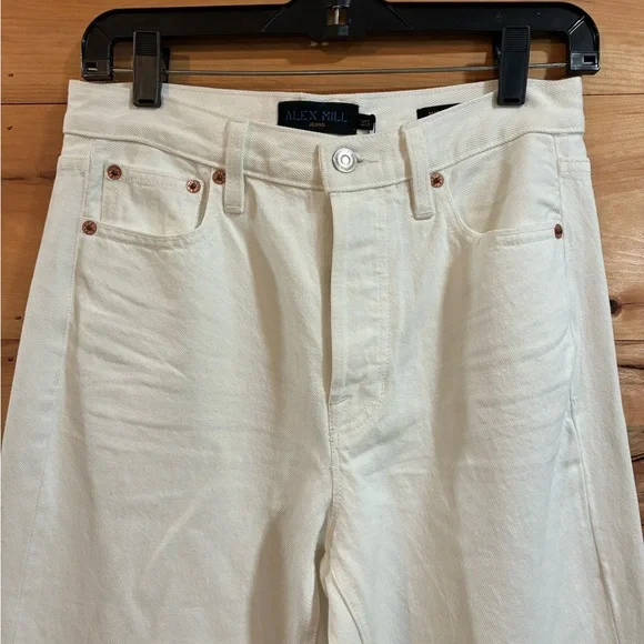 NWT Alex Mill Alex Wide Leg Jean in Sea Salt 25 - Picture 8 of 14